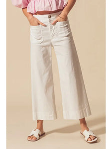 Oatmeal Straight Wide Leg Pant