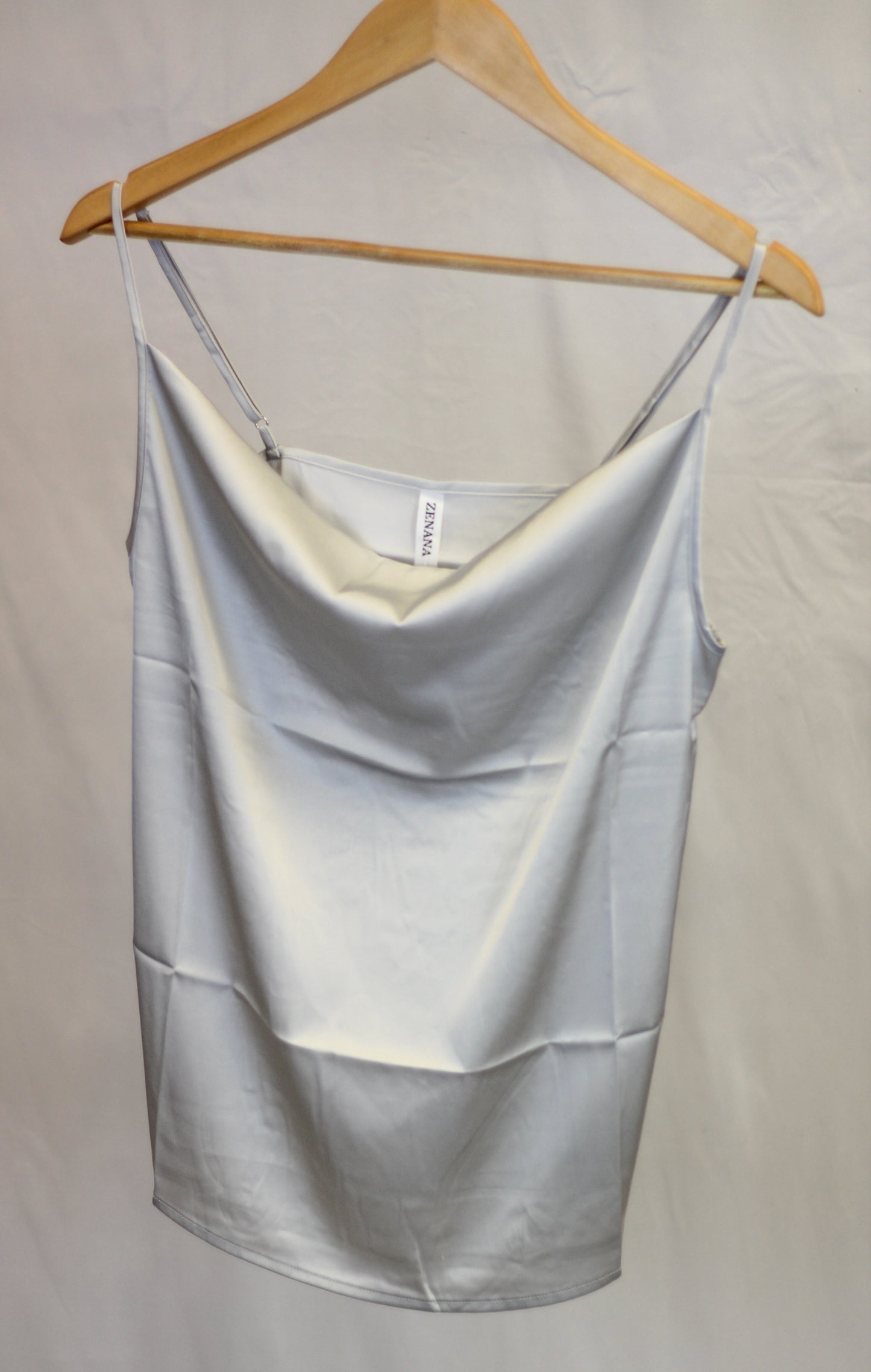 Satin Cowl Neck Cami Tank