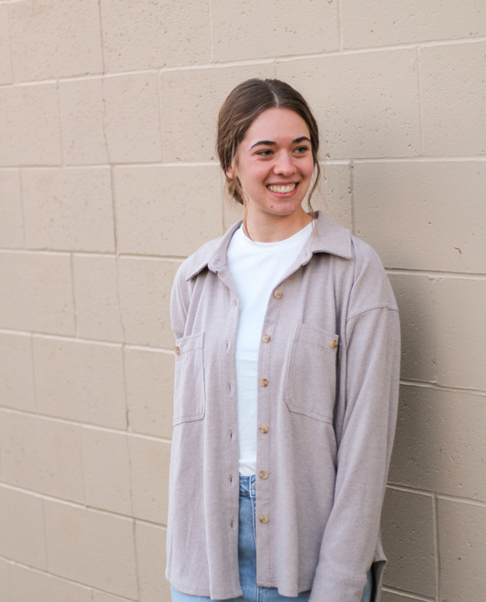 Collared Button Down Shacket