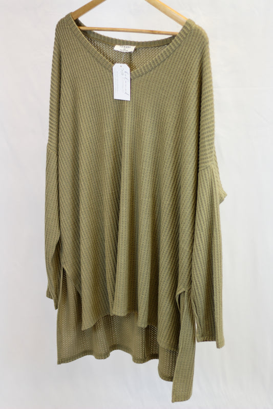 Thermal Waffle Sweater