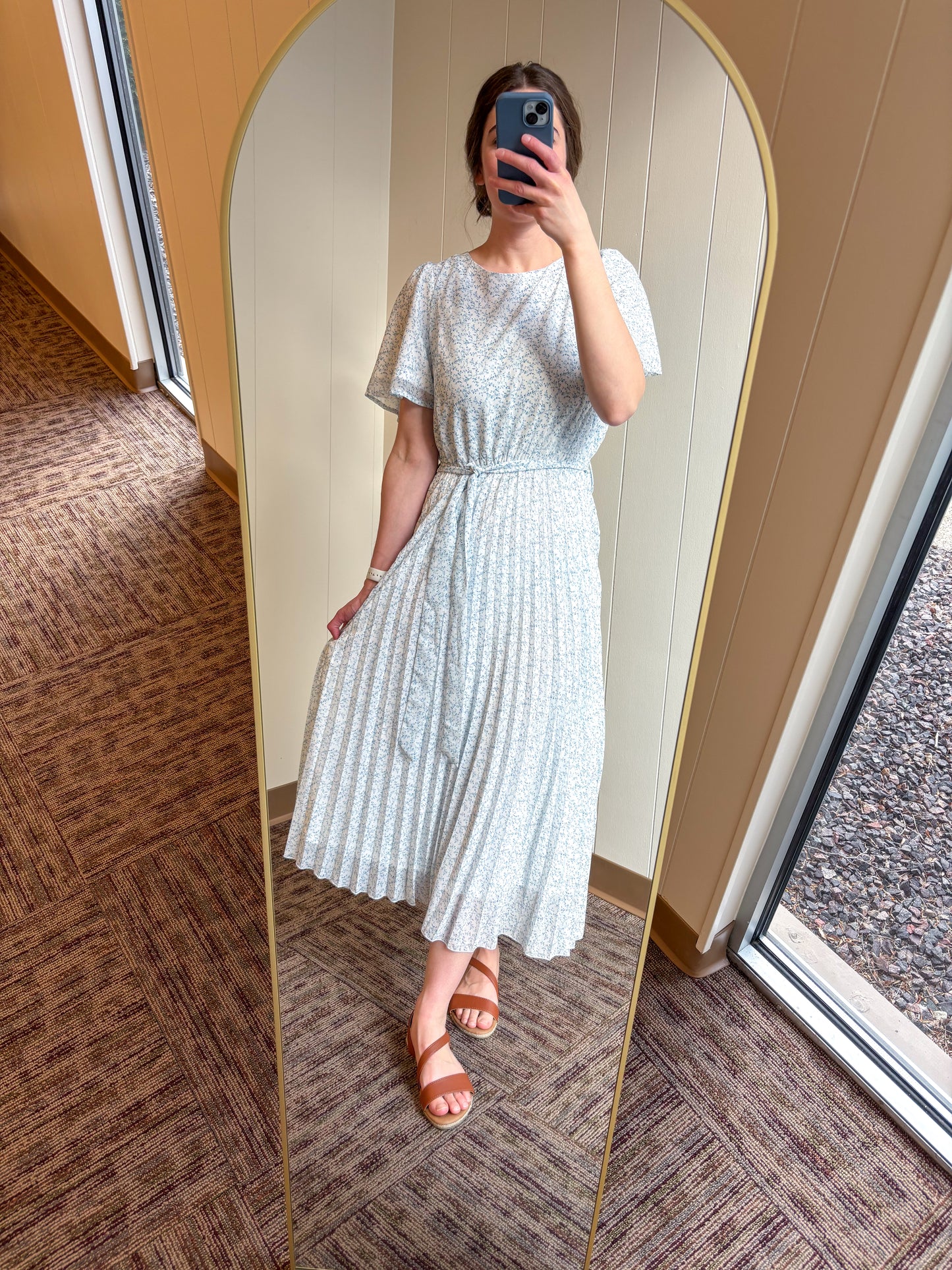 The "Aspen" Dainty Floral Midi Dress