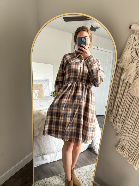Rustic Charm Plaid Dress