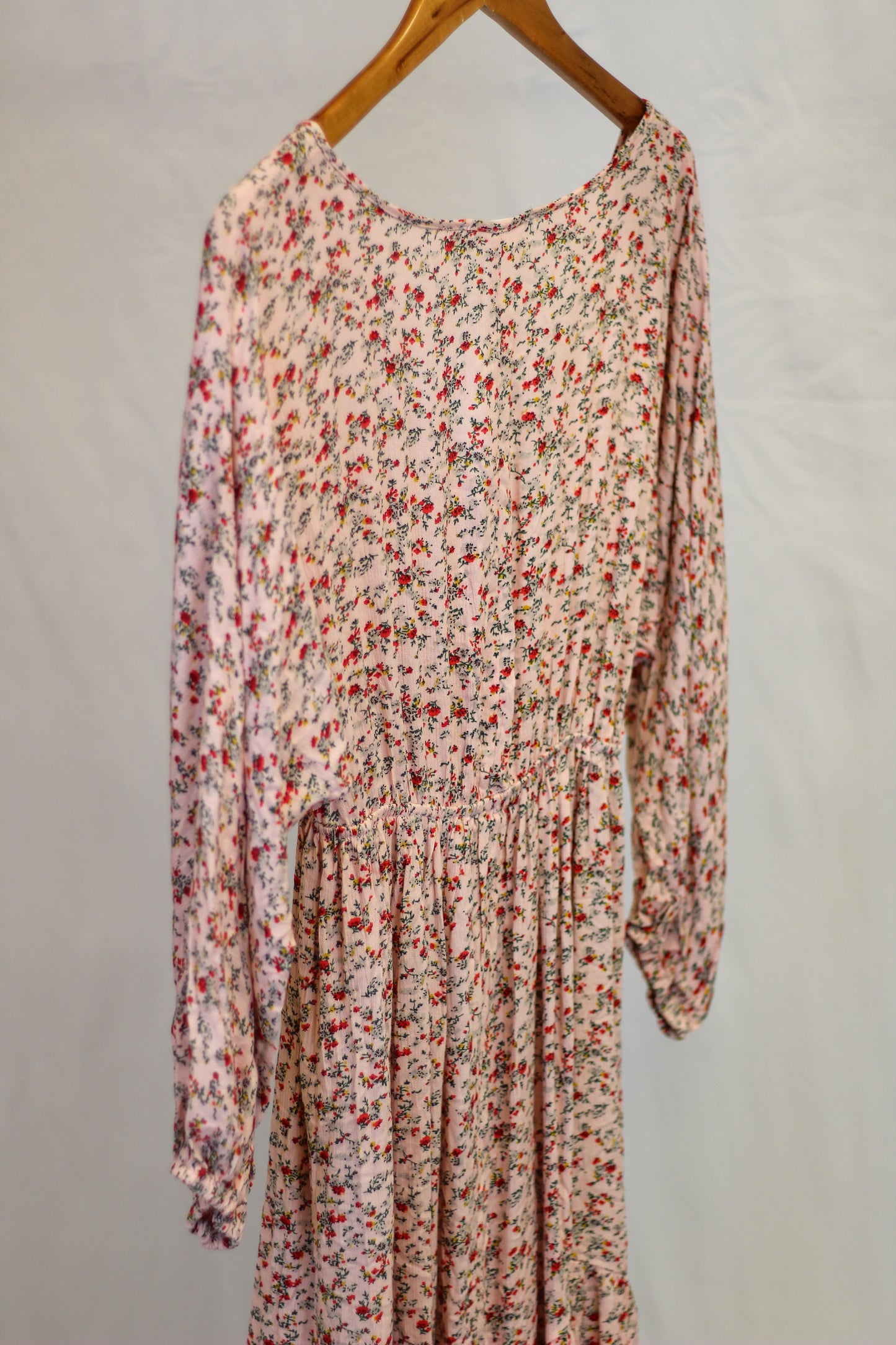 Deep V-Neck Floral Dress