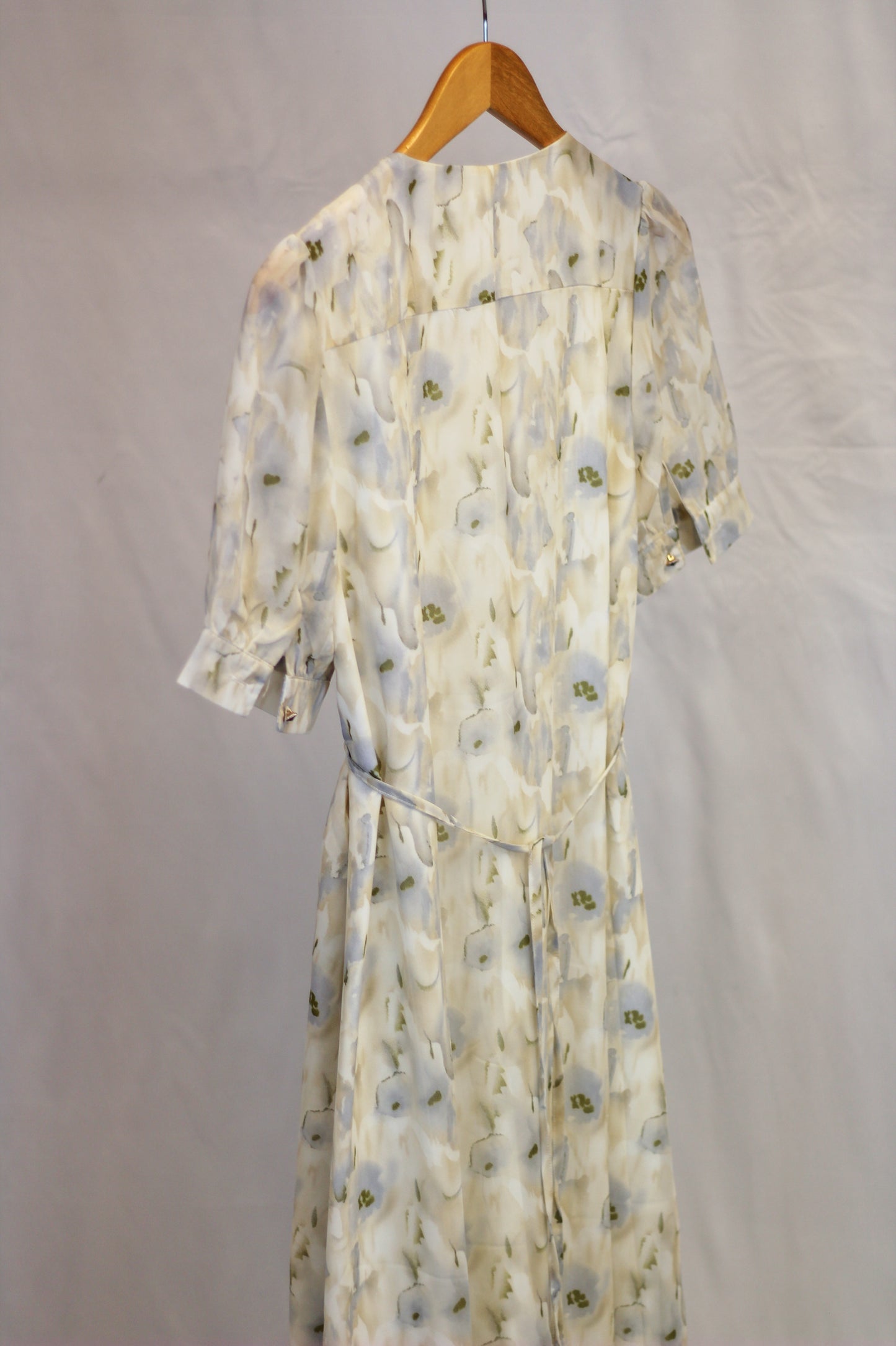 Watercolor Chiffon Tie Waist Dress