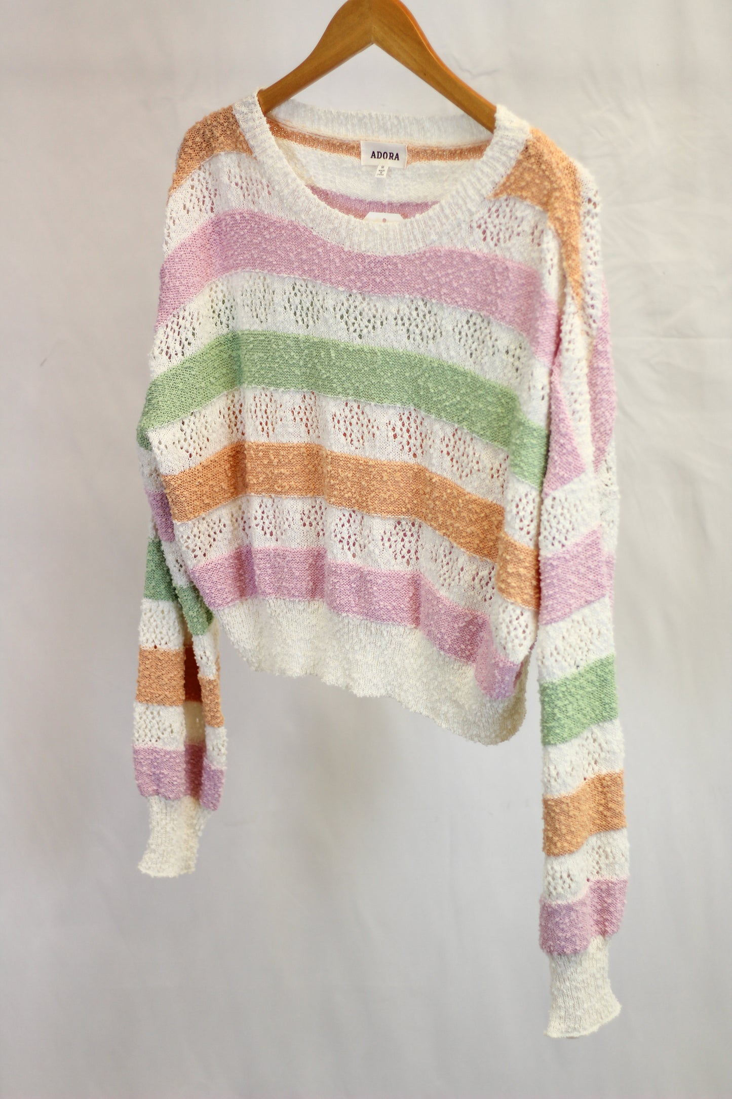 Multi Stripe Lightweight Sweater Top