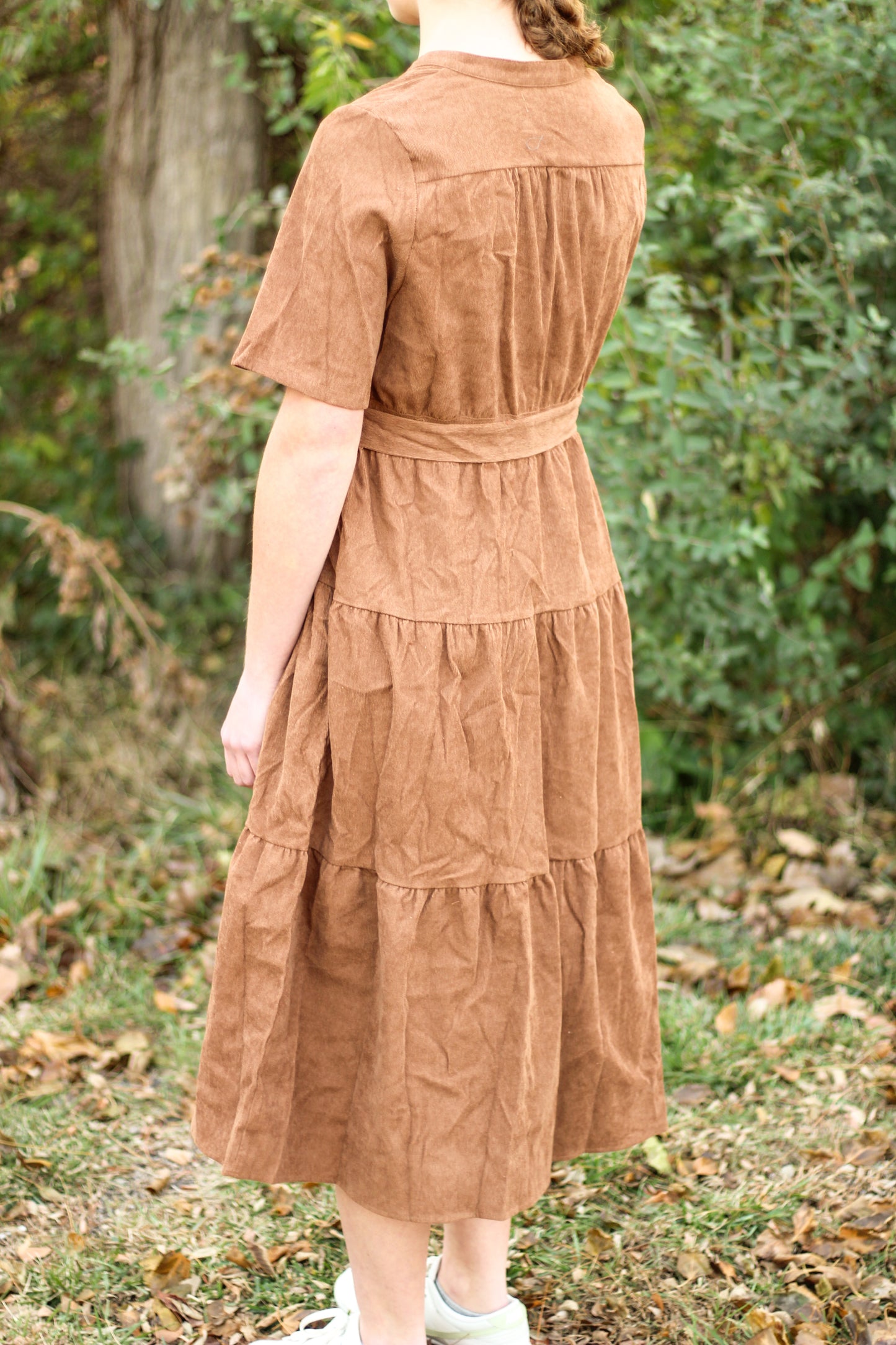 Corduroy Tiered Dress