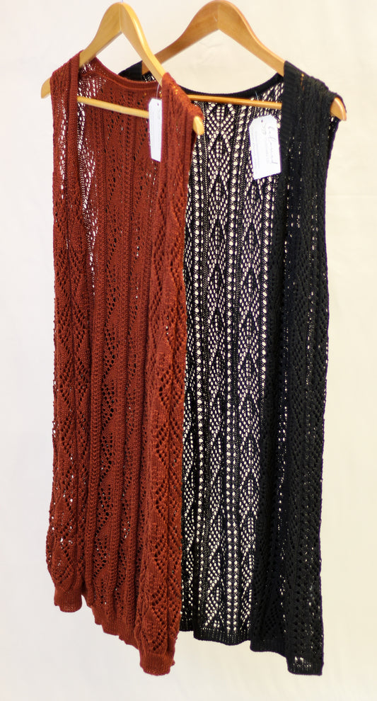 Lace Cardigan Vest
