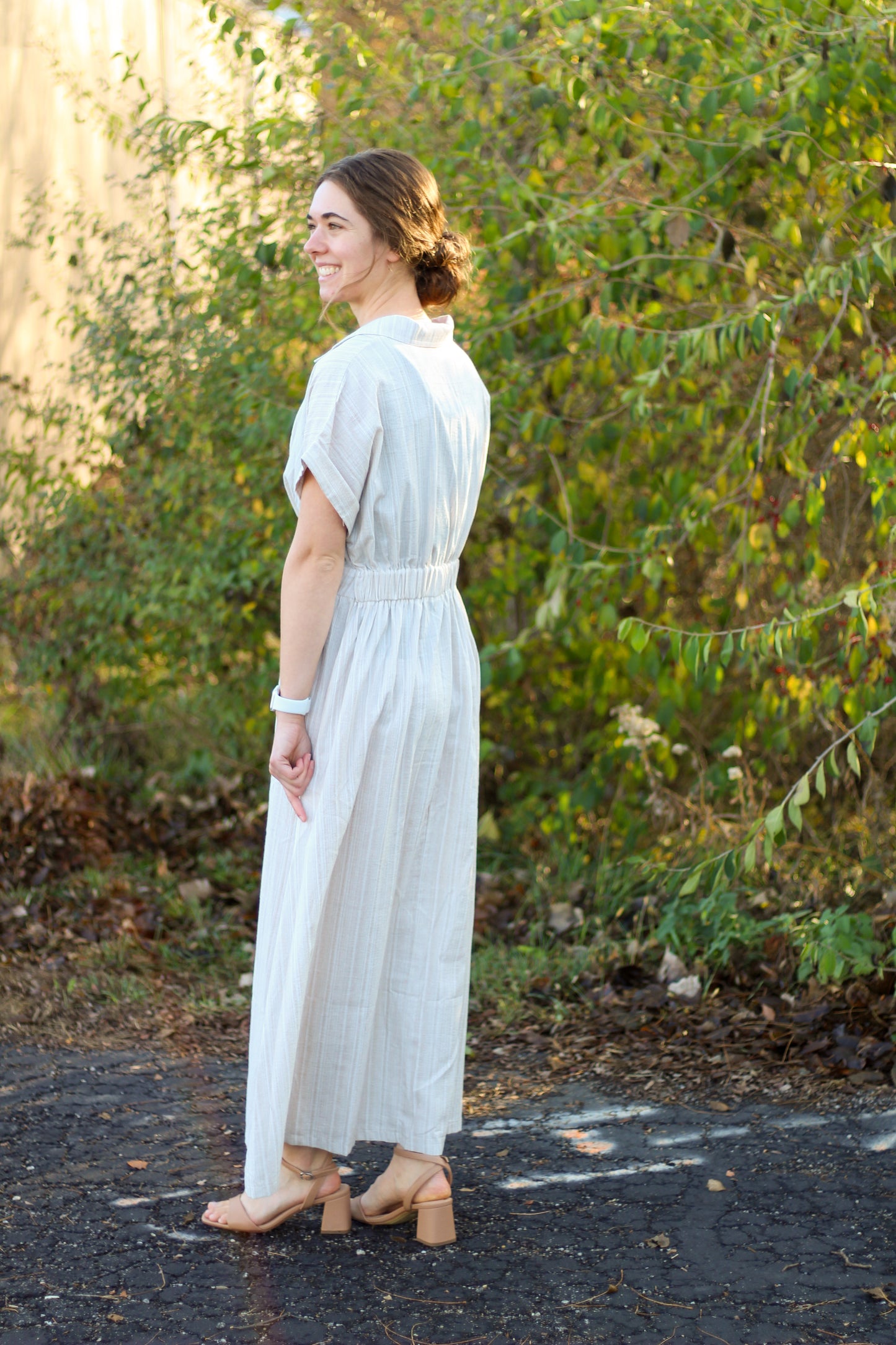 Cotton Twist Midi Dress