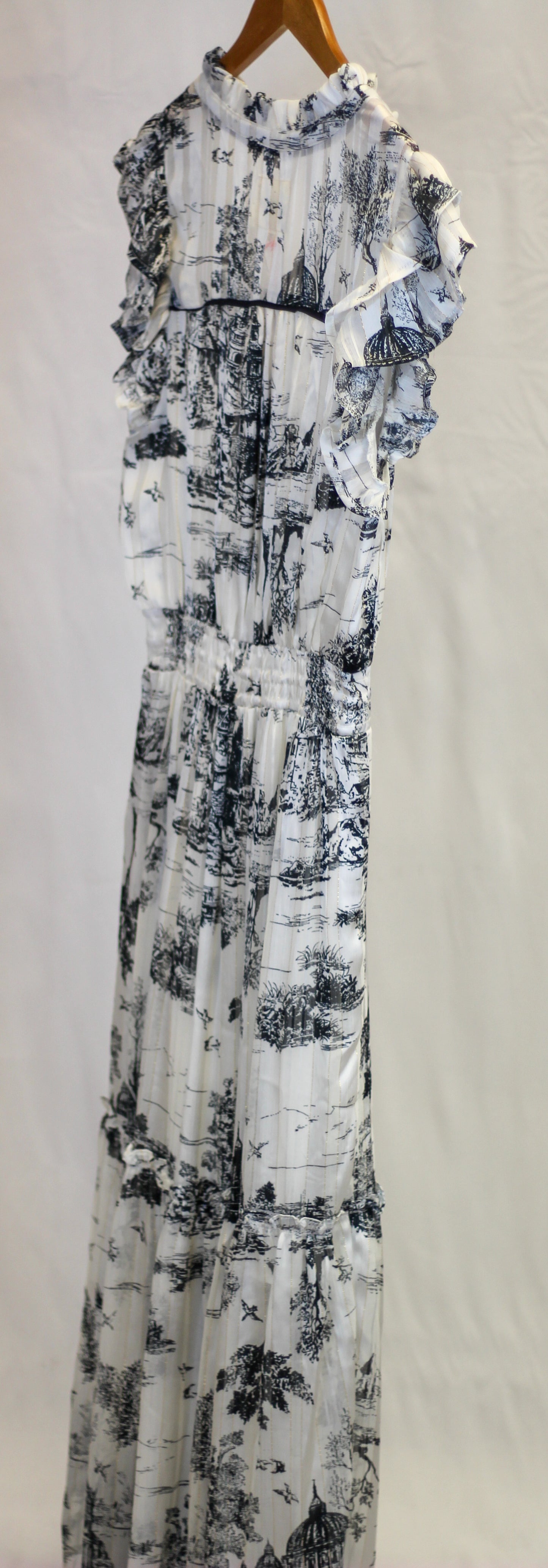 French Countryside A Line Midi Dress