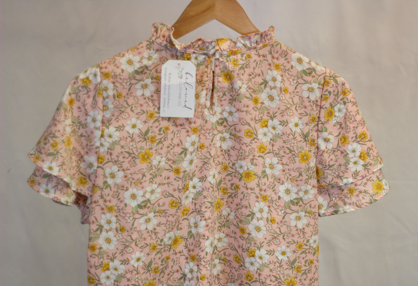 Spring Floral Trim Blouse