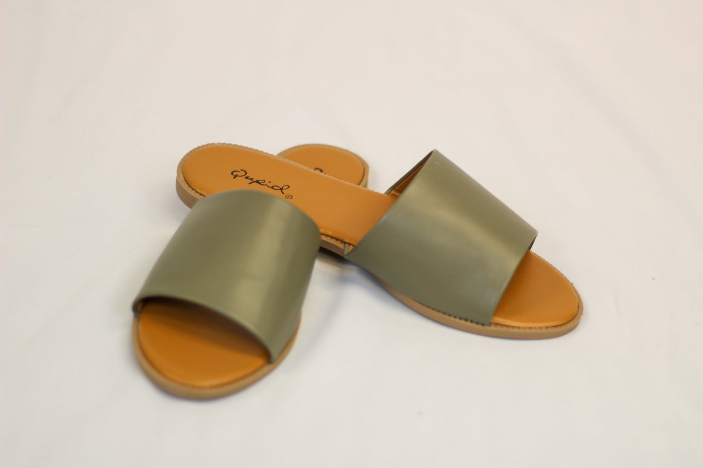 Olive Slide Sandals