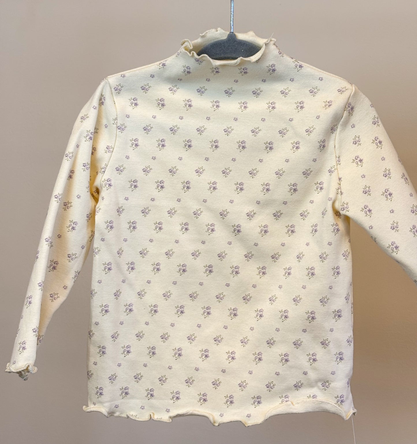 Toddler Floral Turtle Neck Top