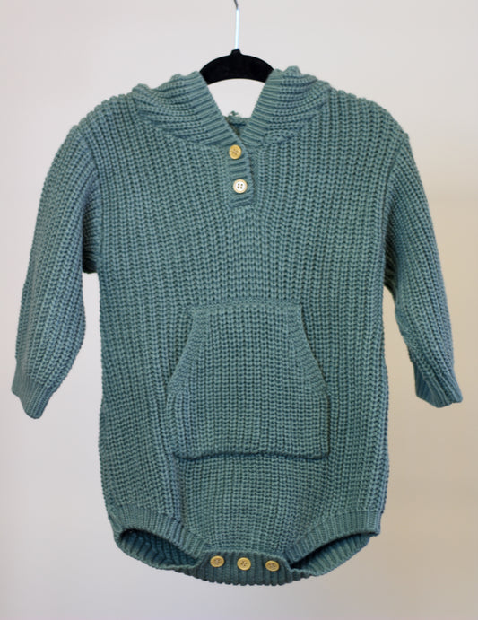 Everest Green Hooded Sweater Onesie