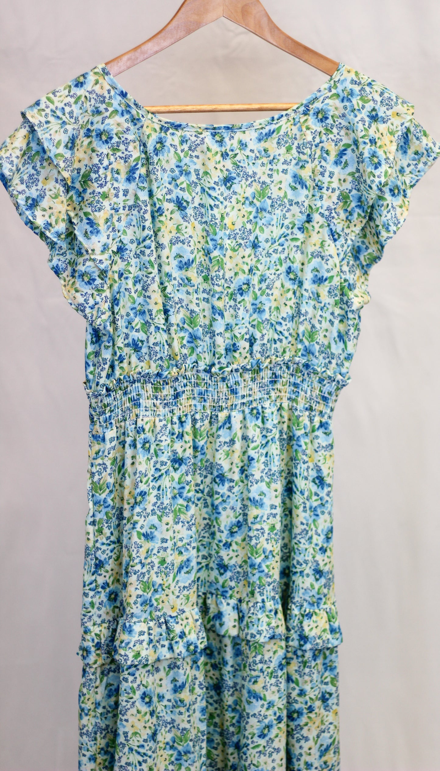 Watercolor Floral Midi Dress