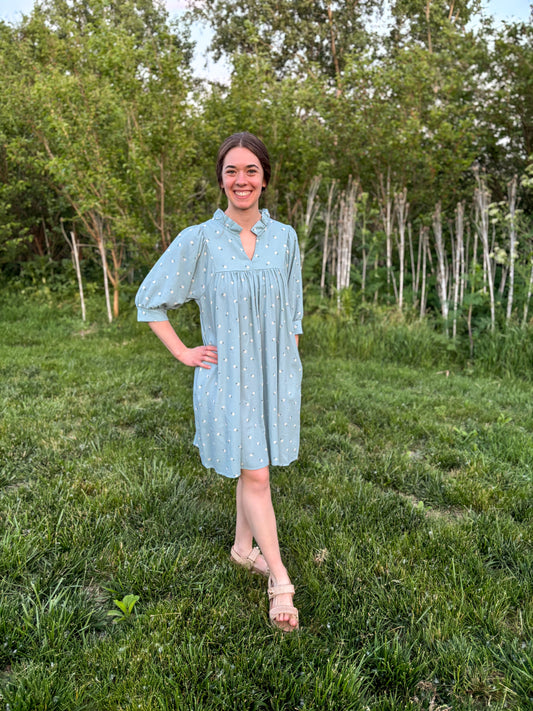 Daisey Linen Bubble Dress