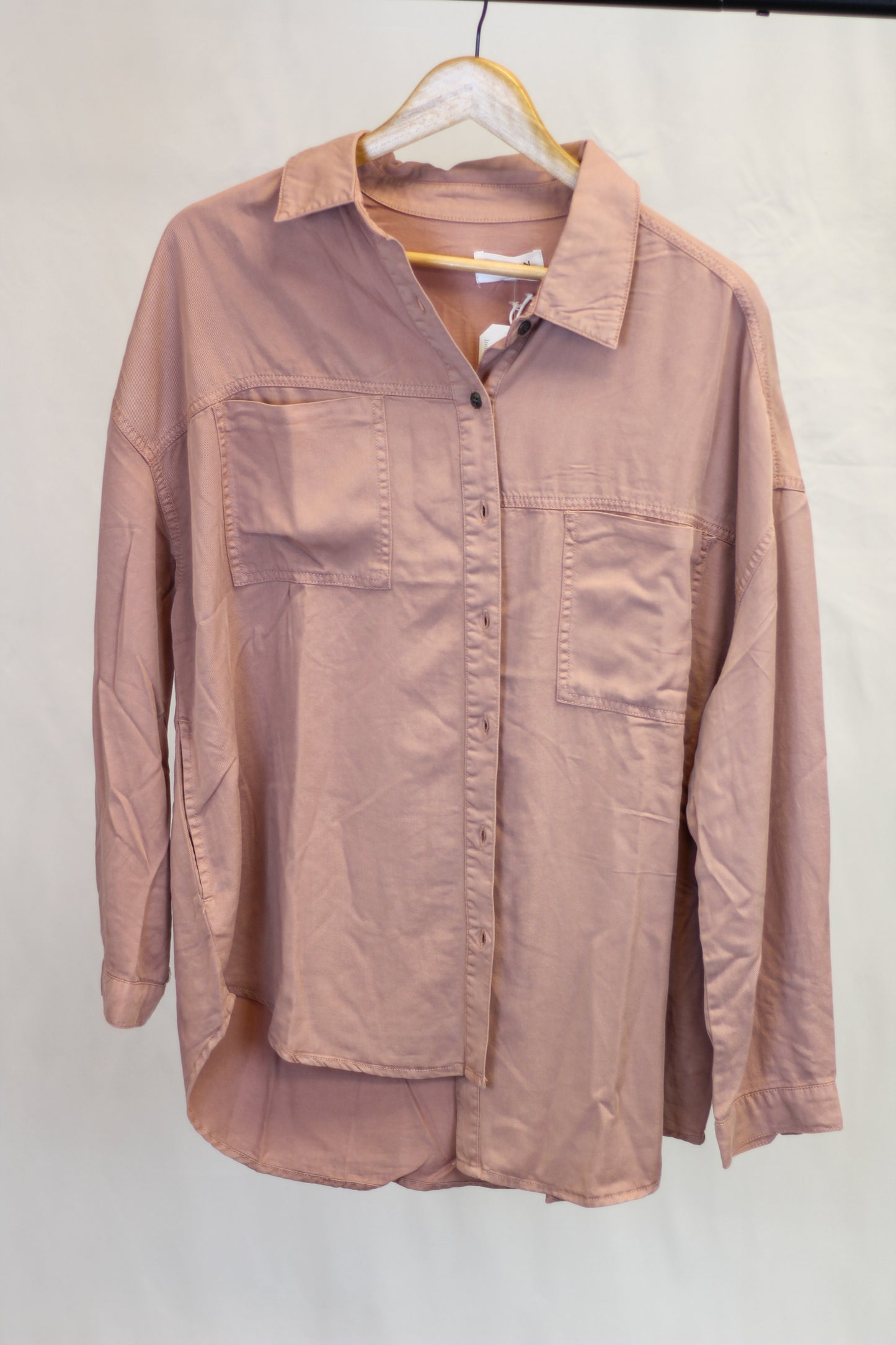 Pale Pink Oversized Button Down