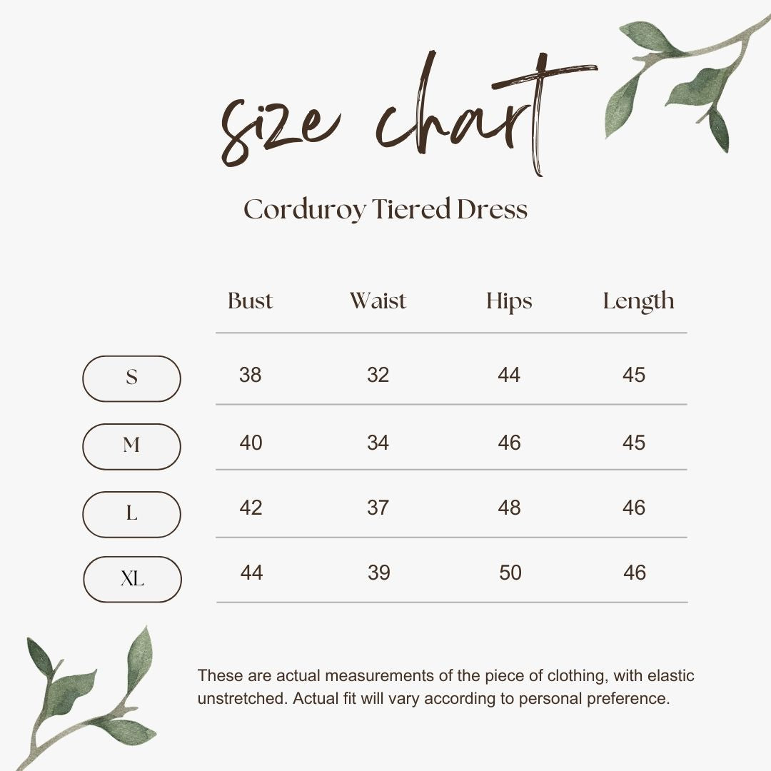Corduroy Tiered Dress