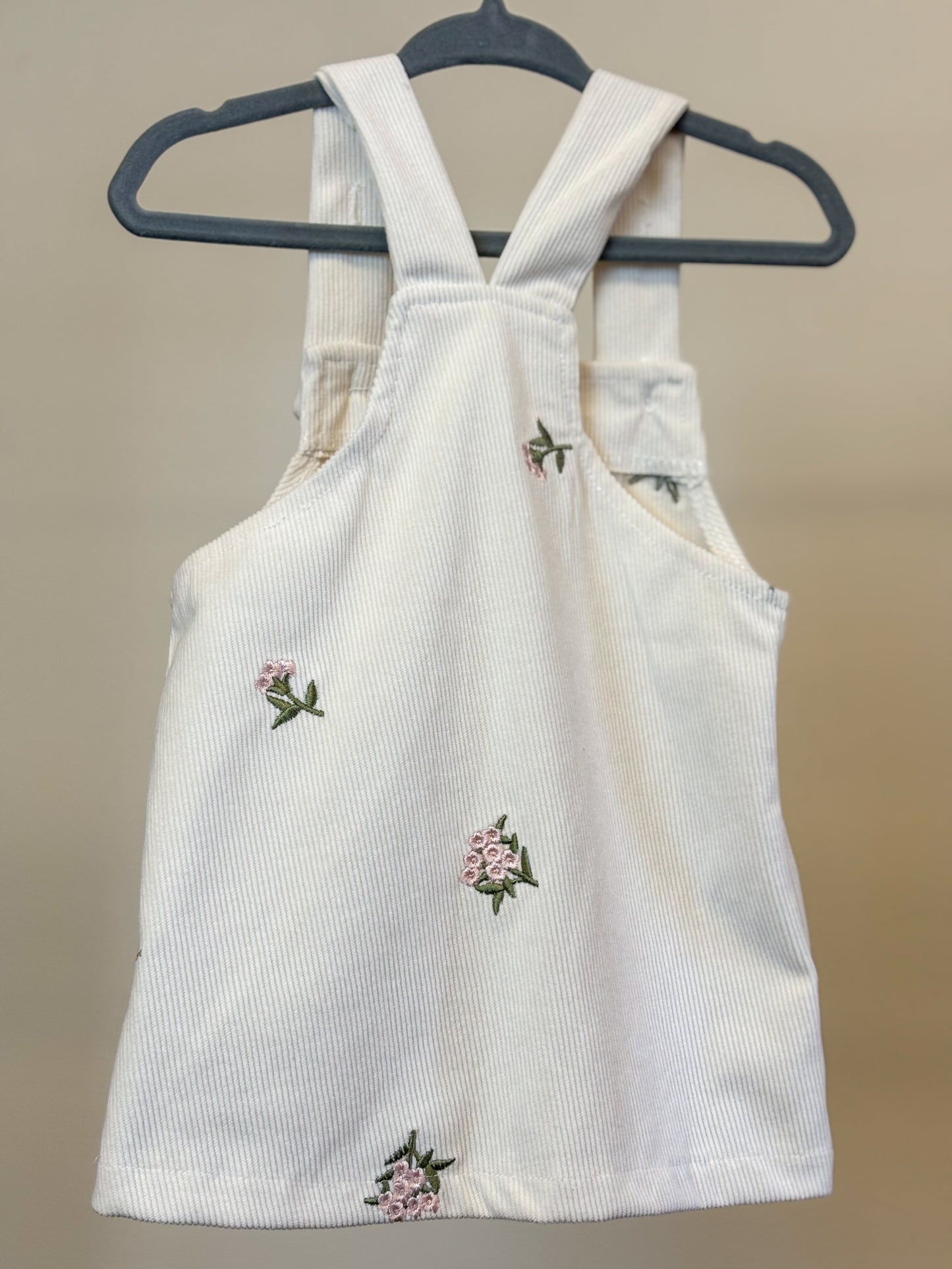 Creamy Corduroy Embroidered Jumper