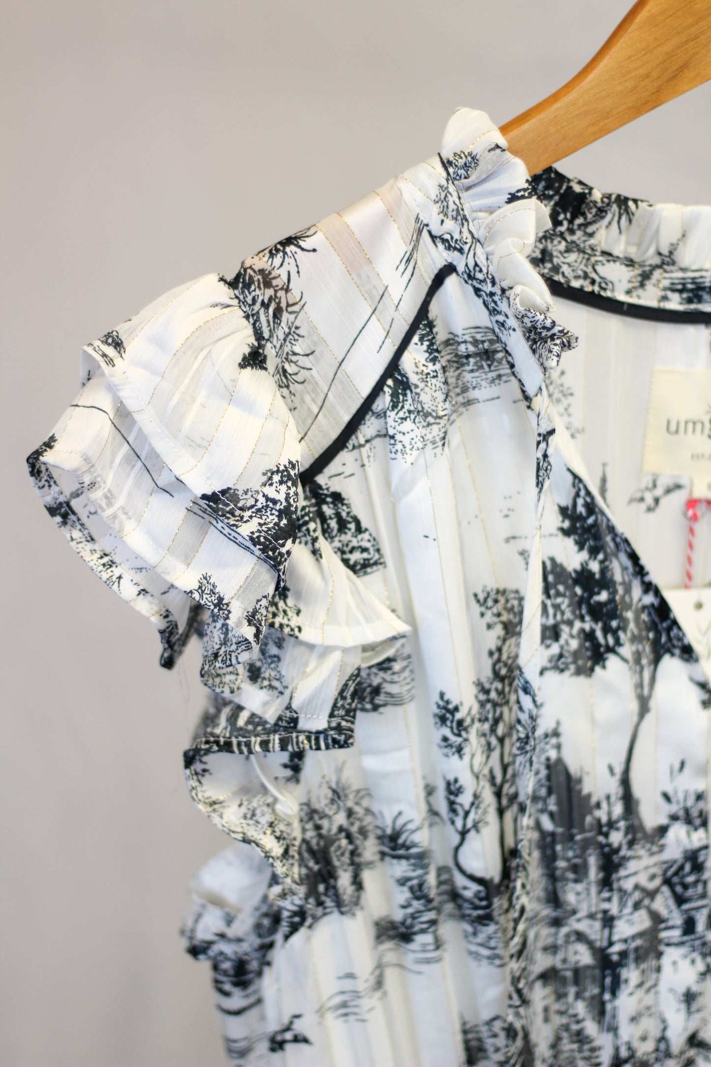 French Countryside A Line Midi Dress