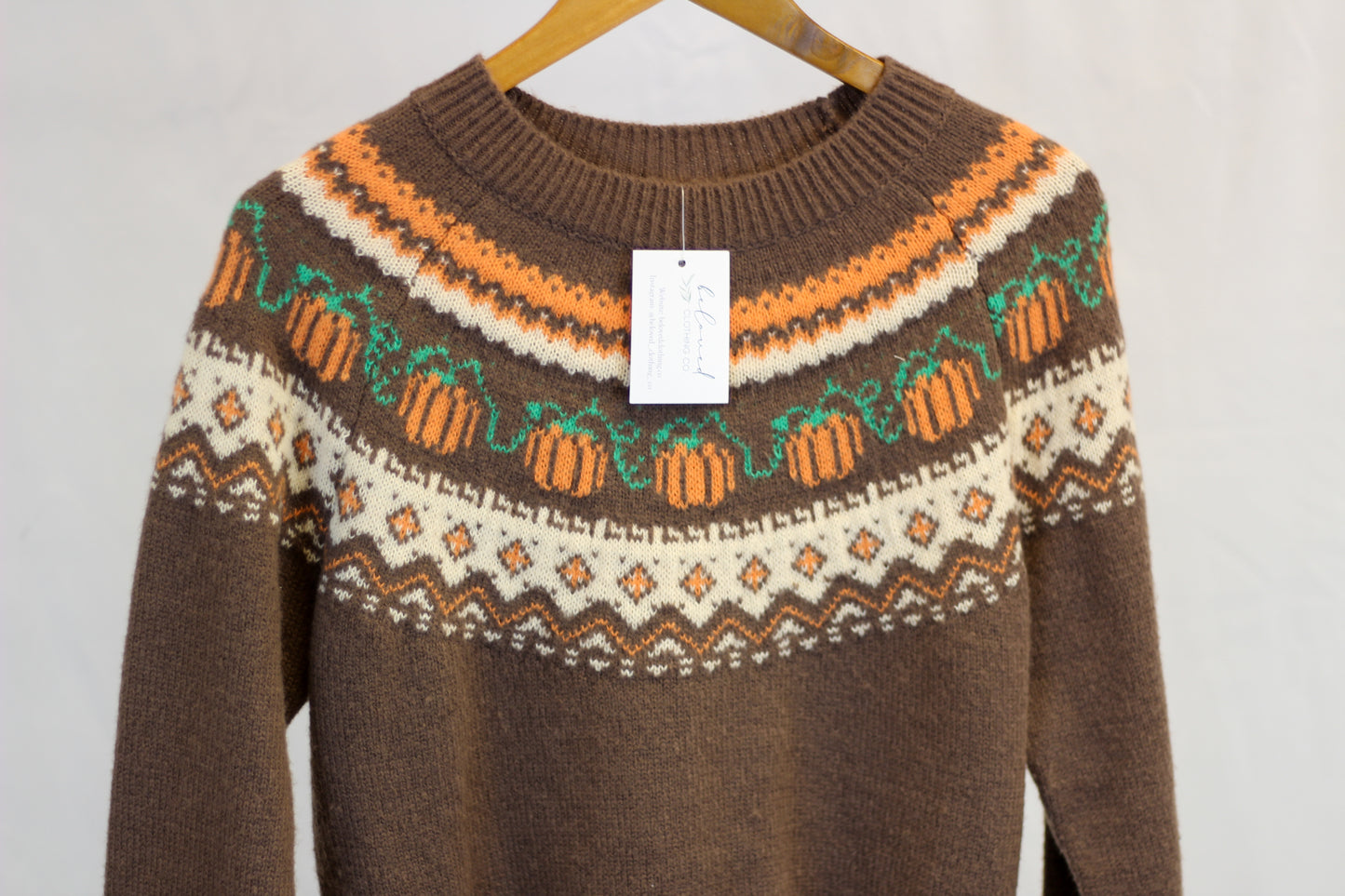 Pumpkin Knit Crewneck Sweater