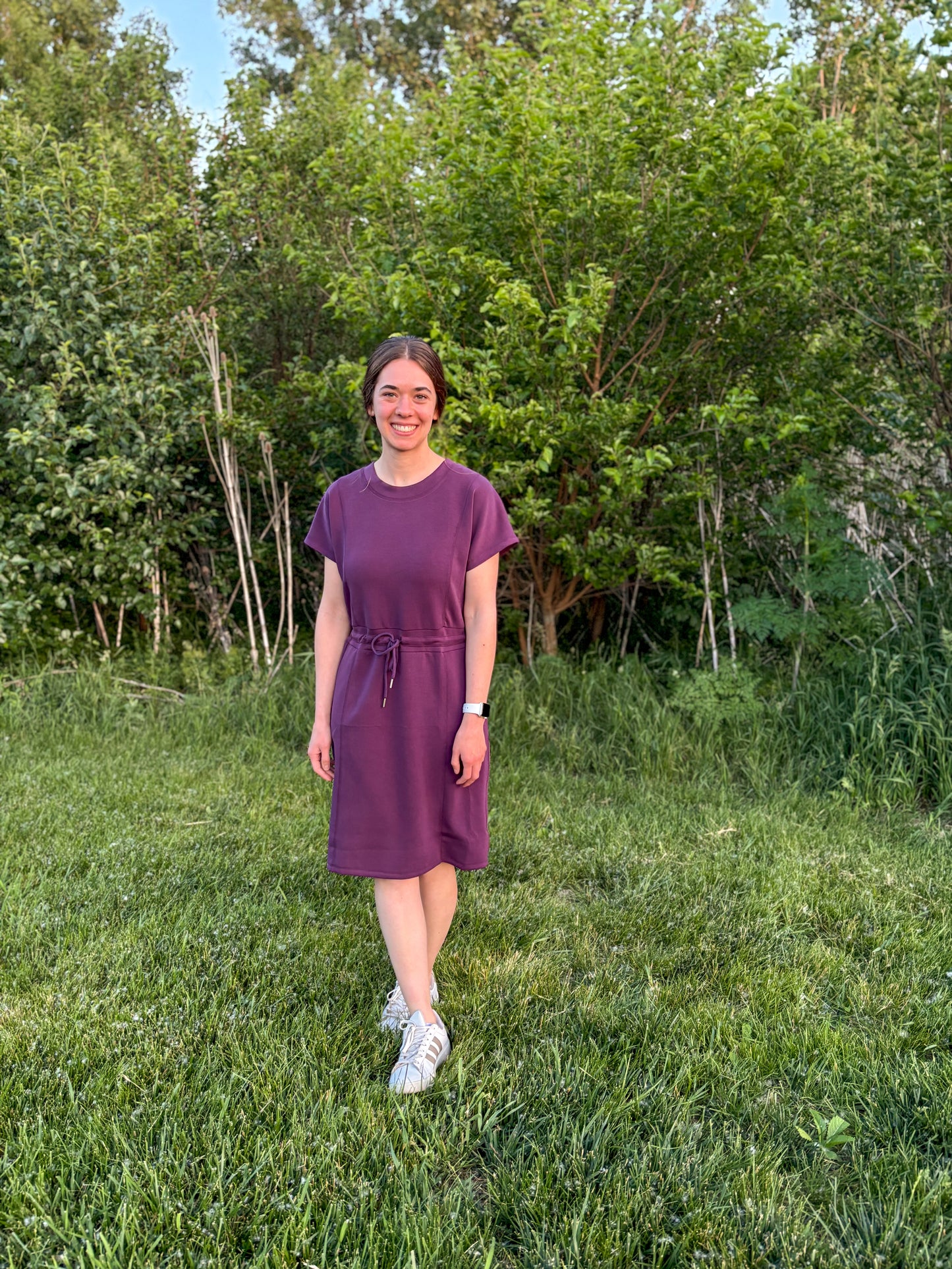 All Day Scuba Dress in Plum