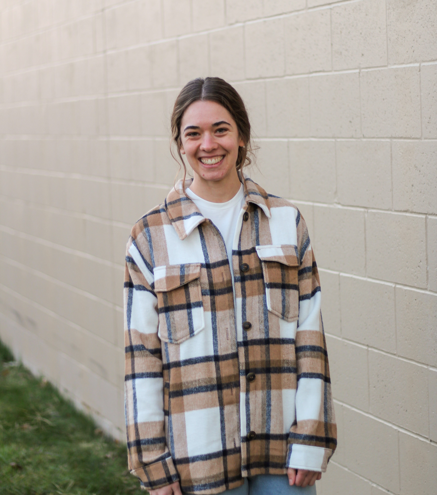 Wool Blend Plaid Shacket