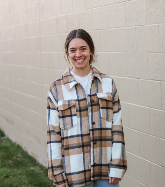 Wool Blend Plaid Shacket