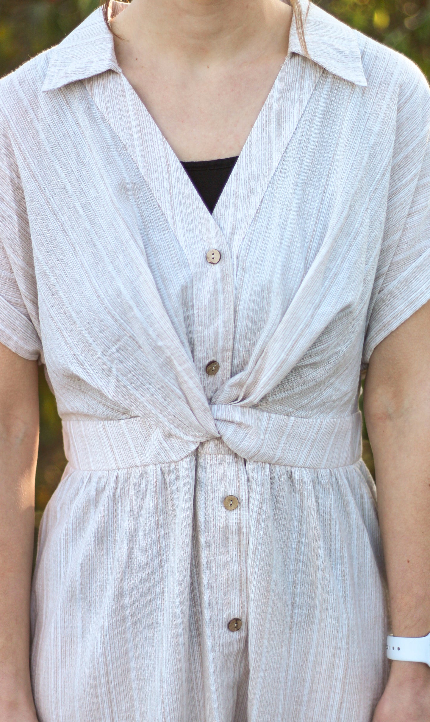 Cotton Twist Midi Dress