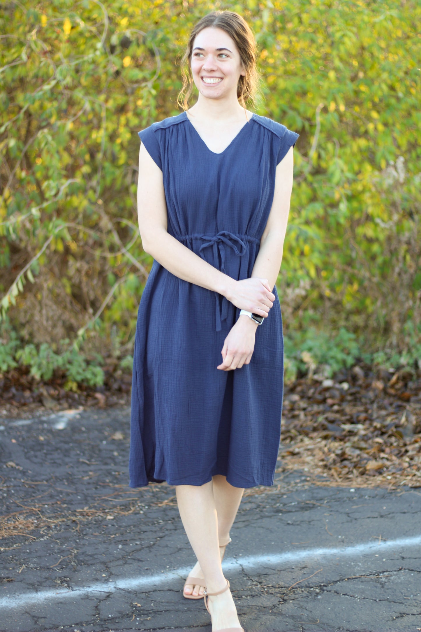 Navy Midi Dress