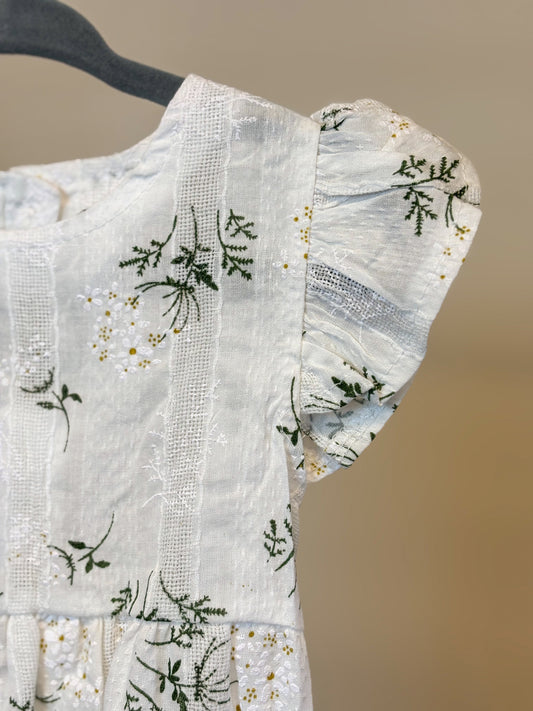 Floral Lace Onesie w/ Bow