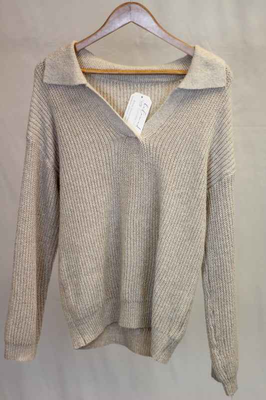 Buttery Soft Lapel Collar Sweater