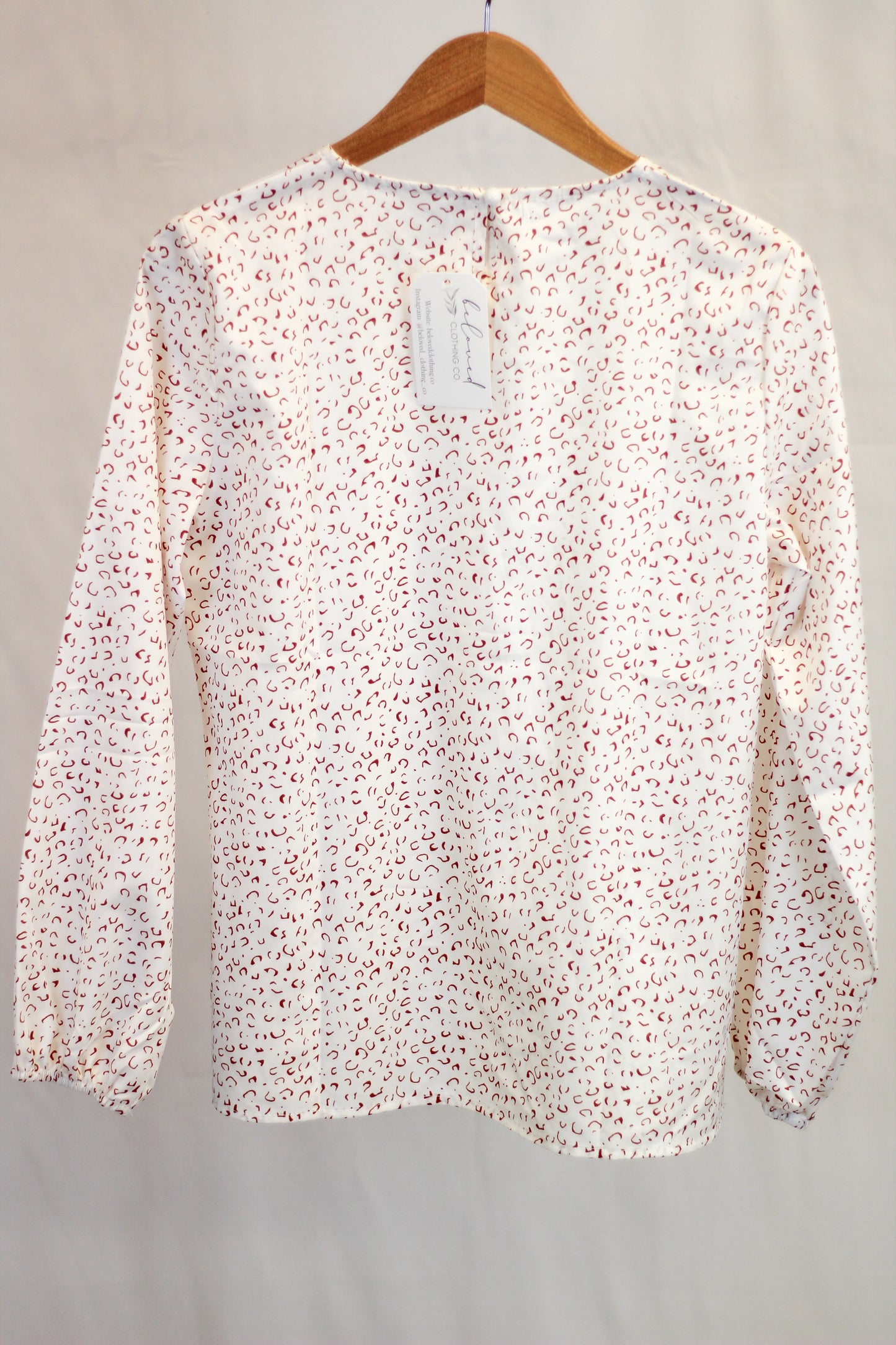 Leapord Print Long Sleeve Blouse