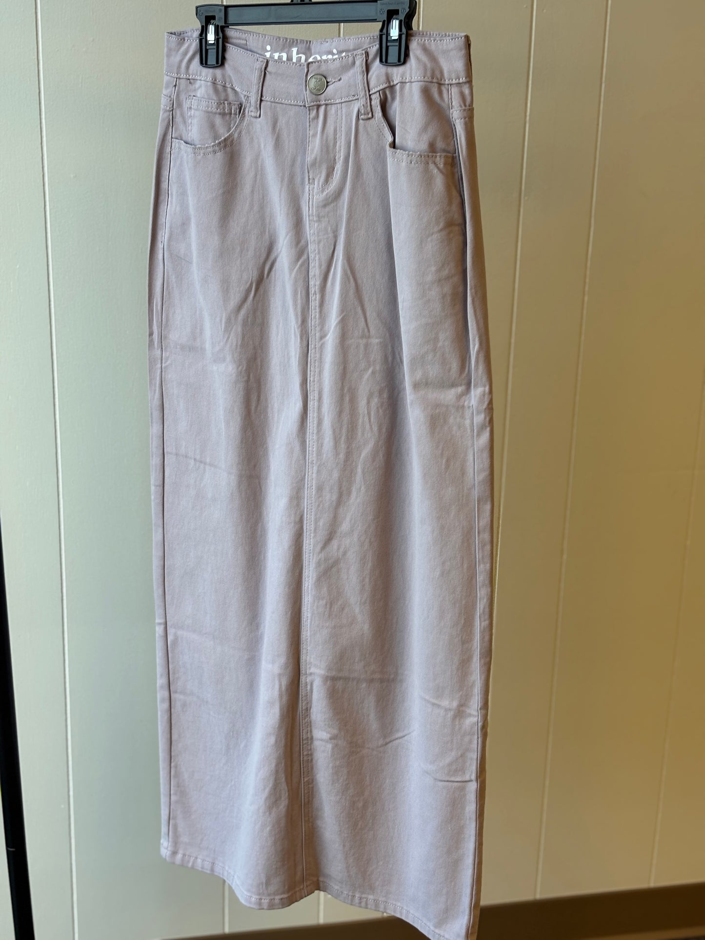 Stella Lilac Denim Maxi Skirt