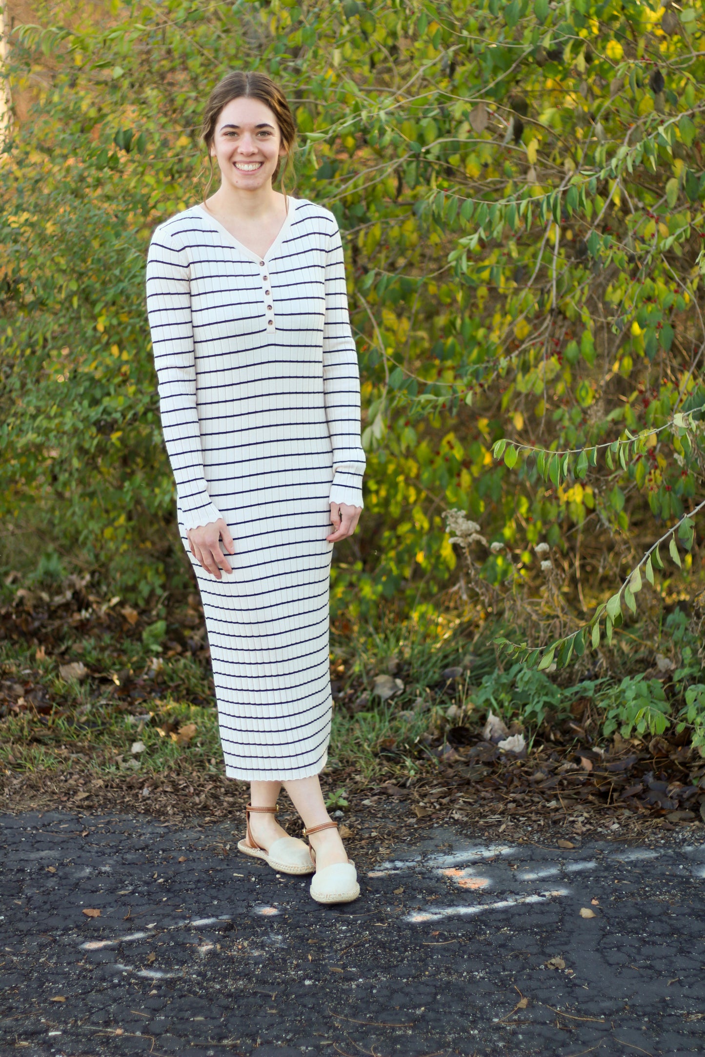 Long Sleeve Knit Midi Dress