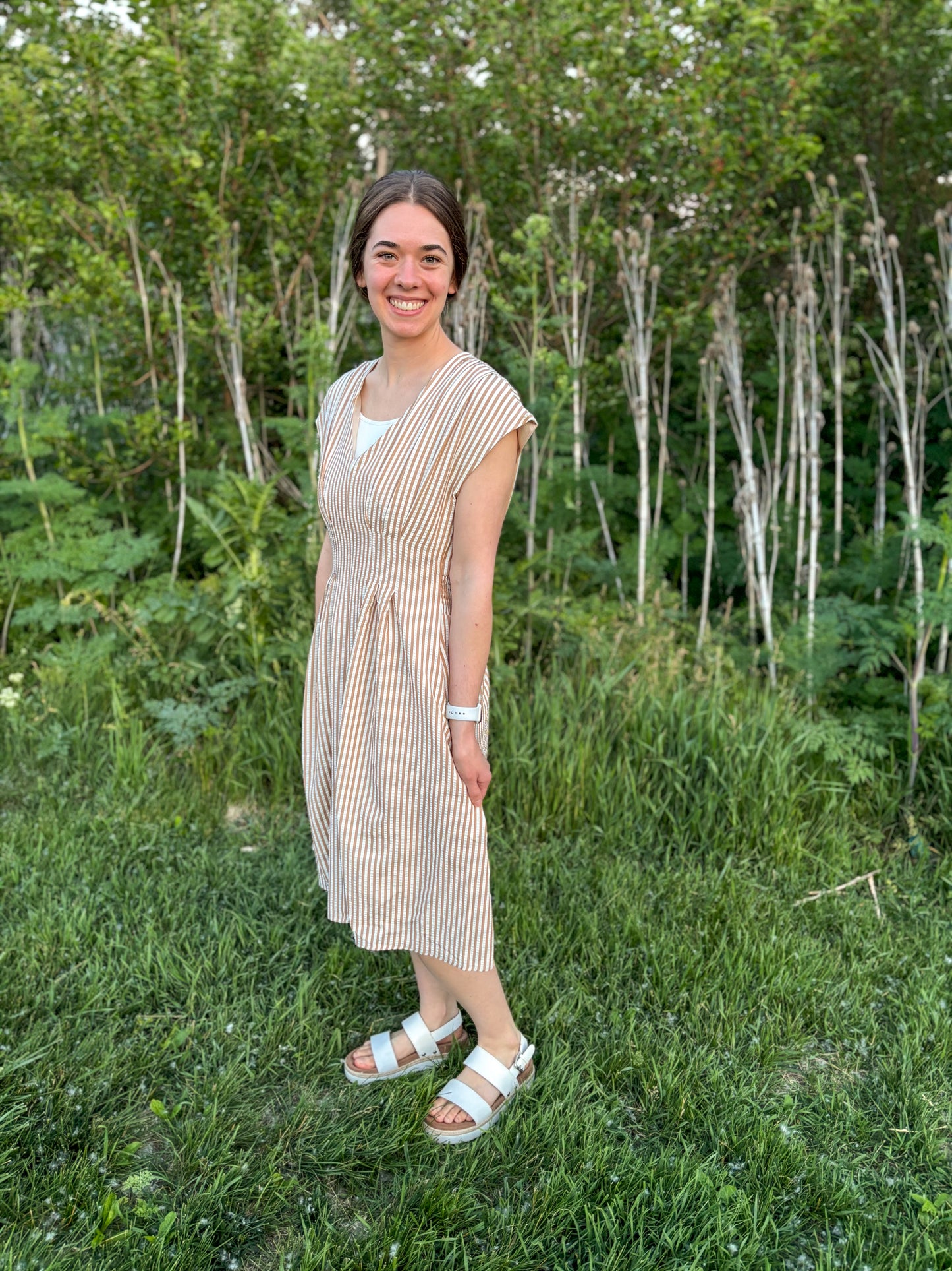 Sloane Stripe Midi Dress