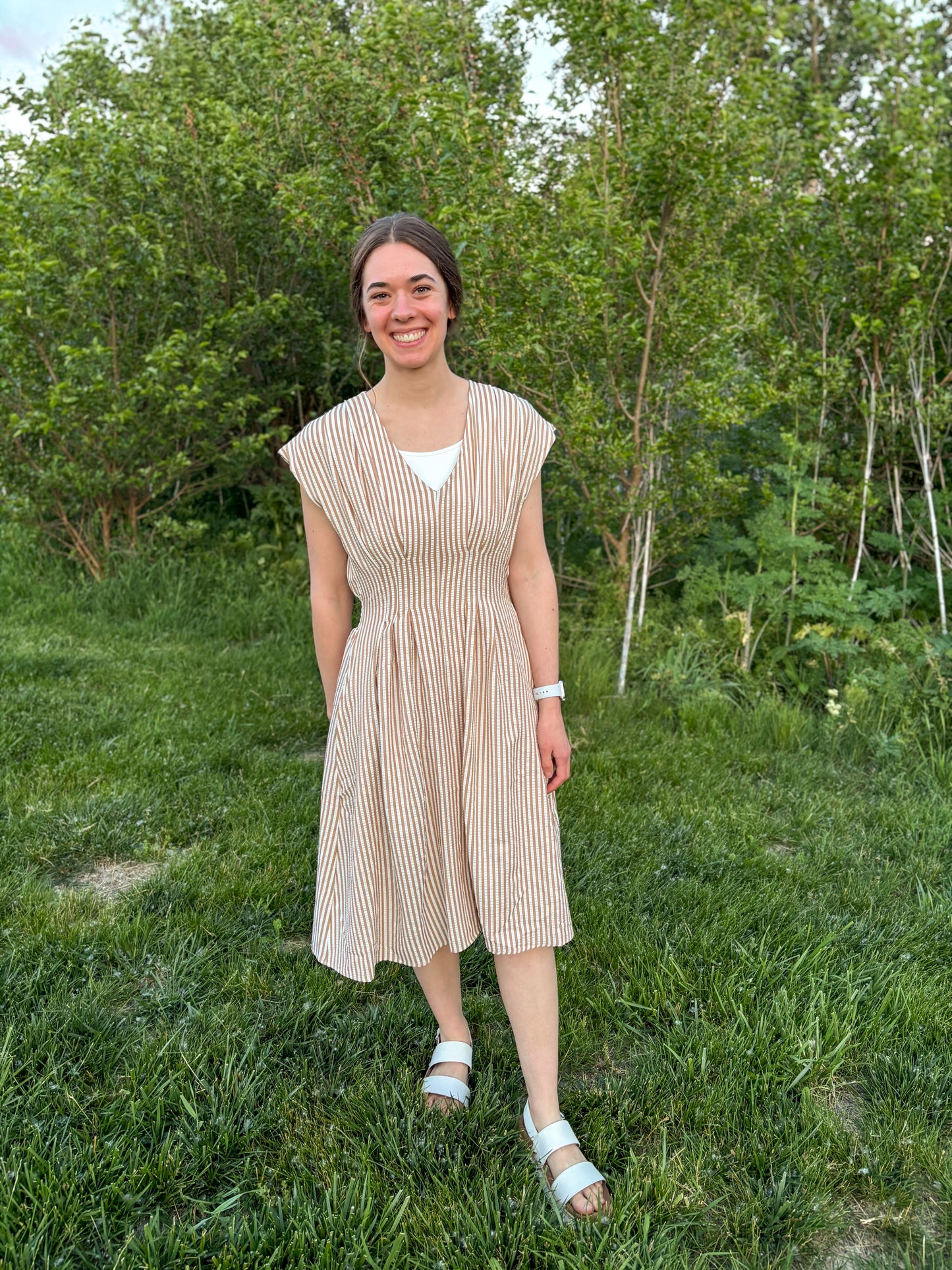 Sloane Stripe Midi Dress