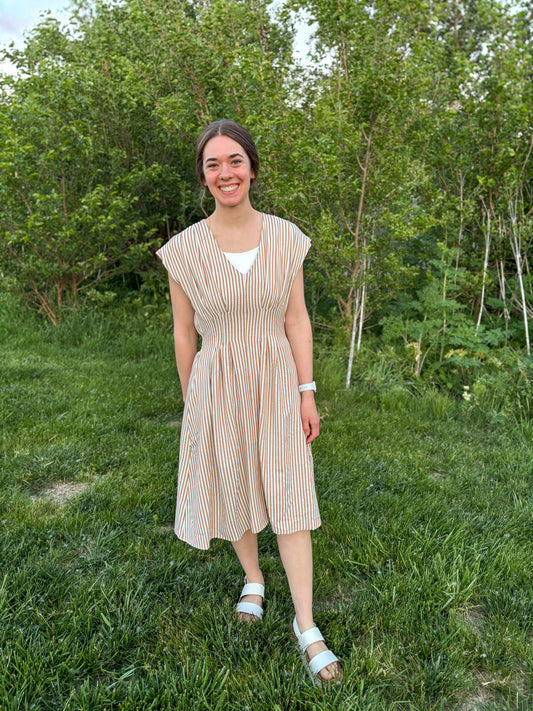 Sloane Stripe Midi Dress