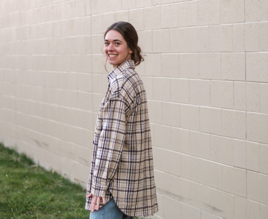 Khaki Plaid Shacket