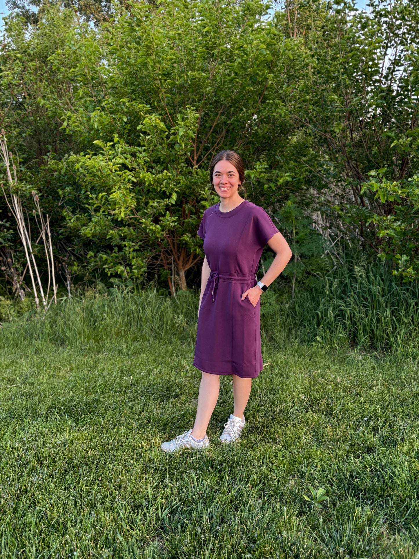 All Day Scuba Dress in Plum