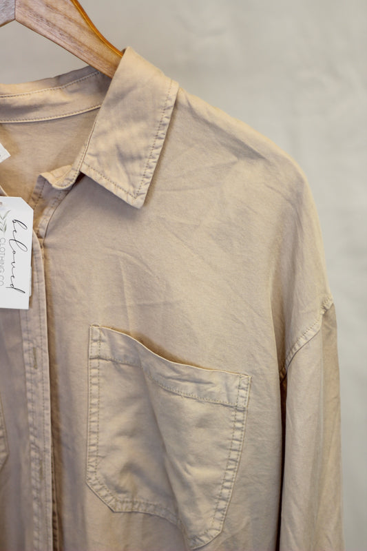 Soft Wash Tencel Oversized Shirt