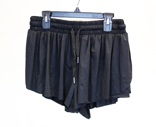 Buttery Flowy Black Shorts