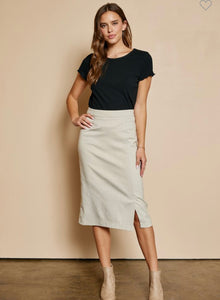 Ivory Gingham Skirt