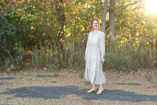 The Embroidered Cream Dress