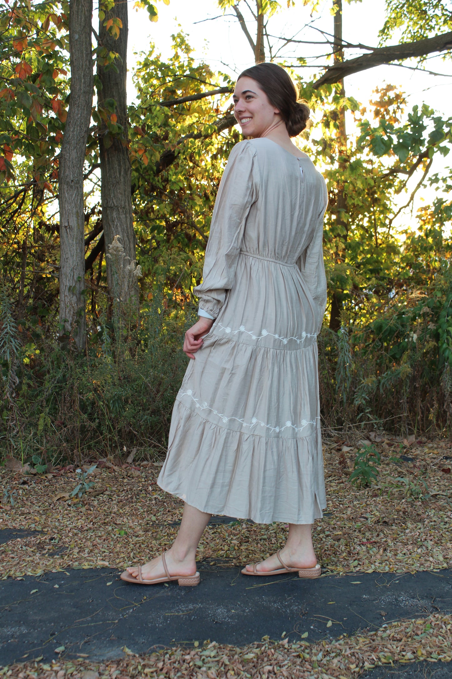 The Embroidered Cream Dress