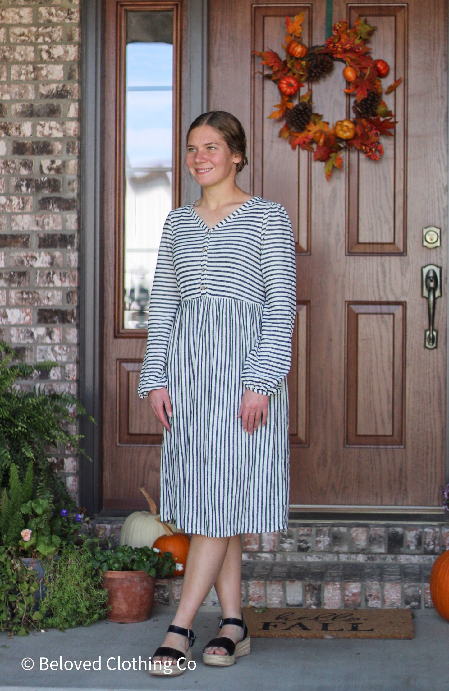 Striped Midi Dress