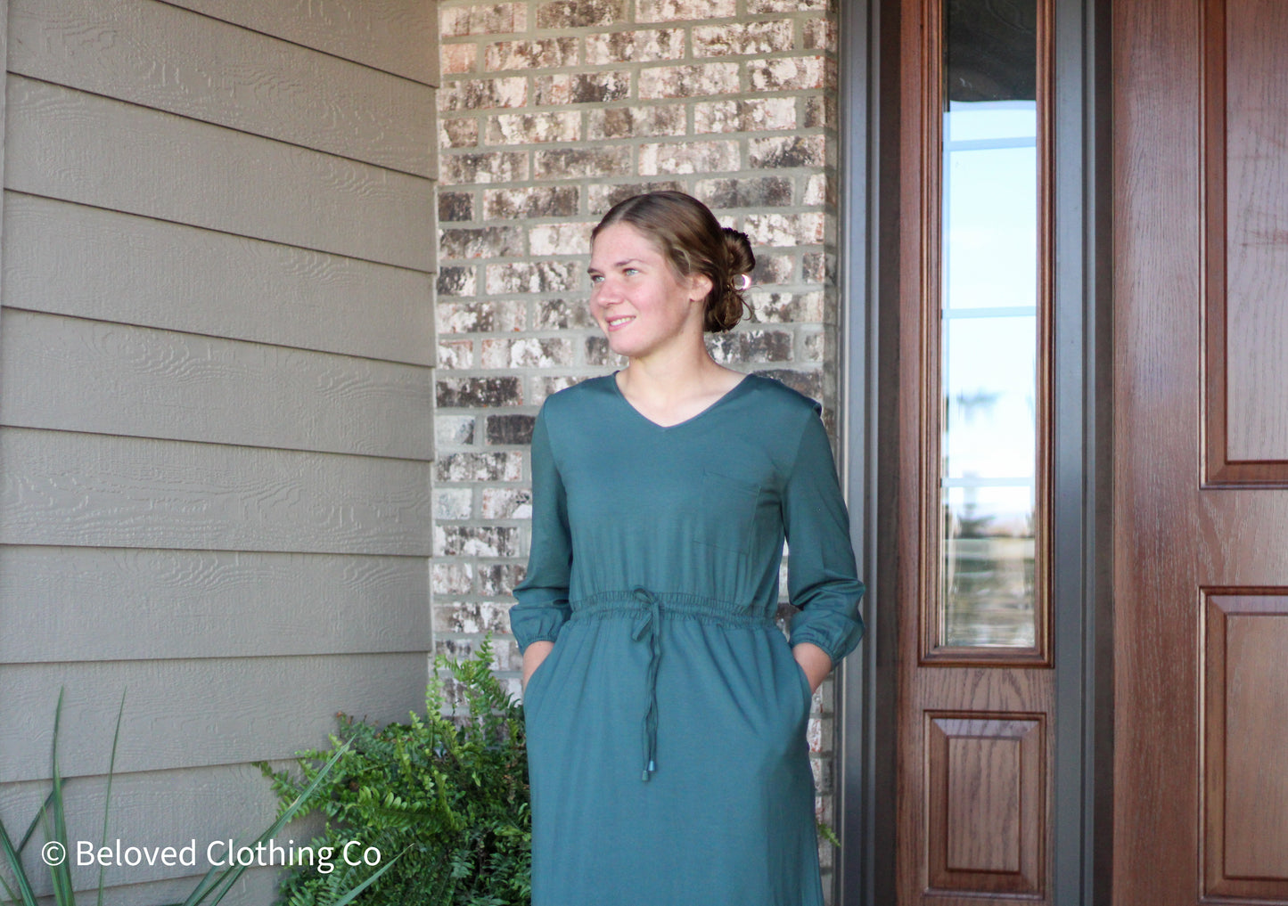 "Ashley" Long Sleeve Midi Dress