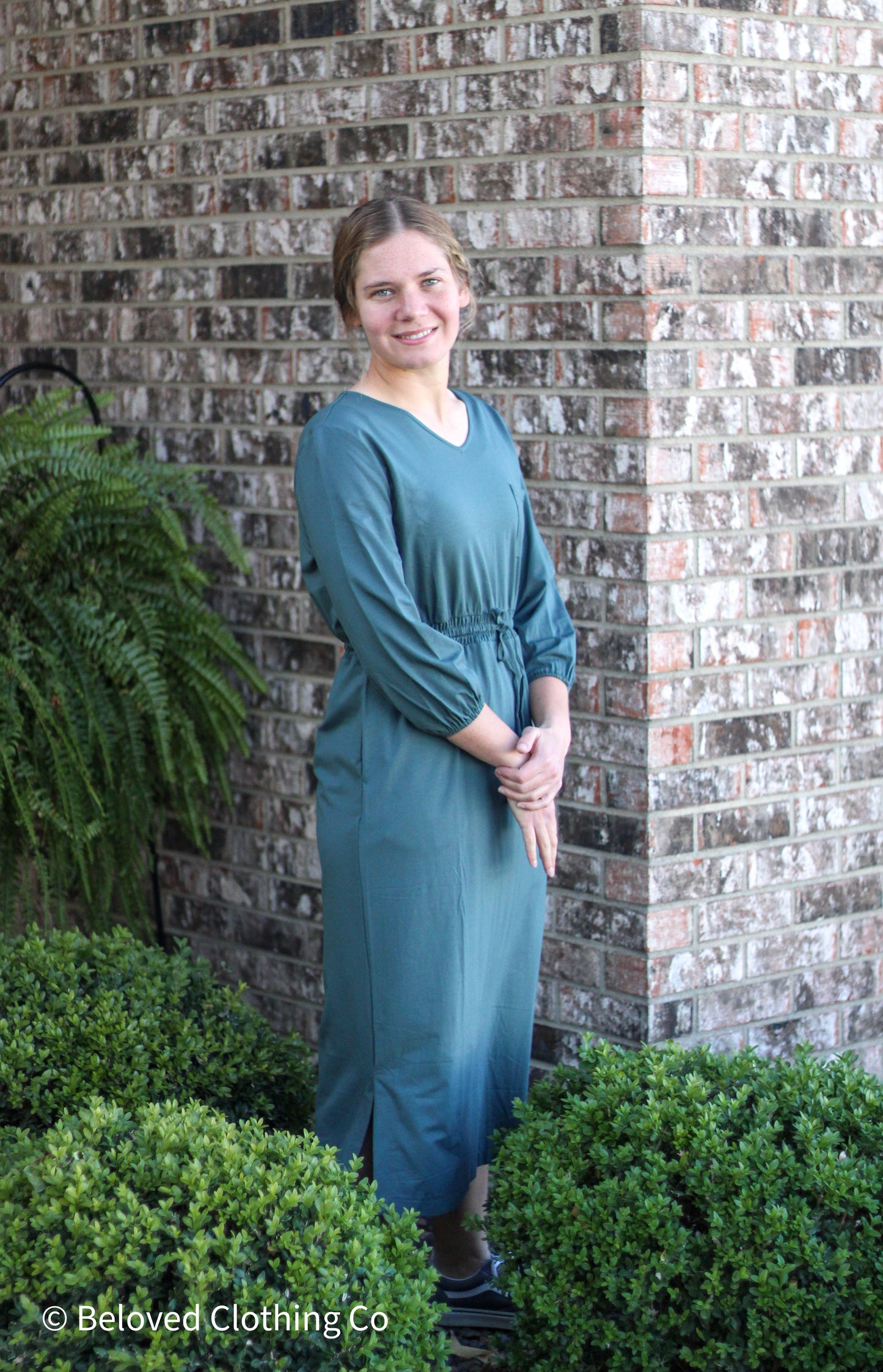 "Ashley" Long Sleeve Midi Dress