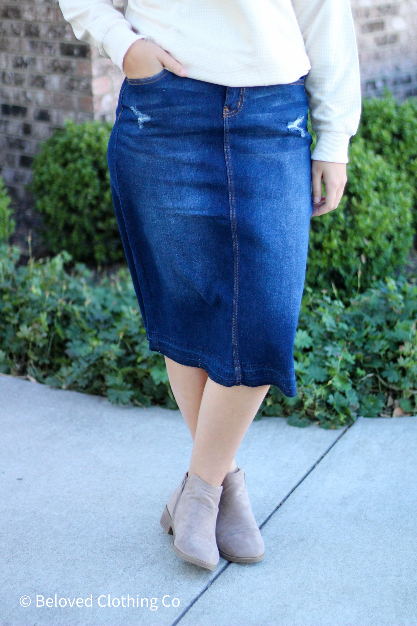 Denim Stretch Skirt