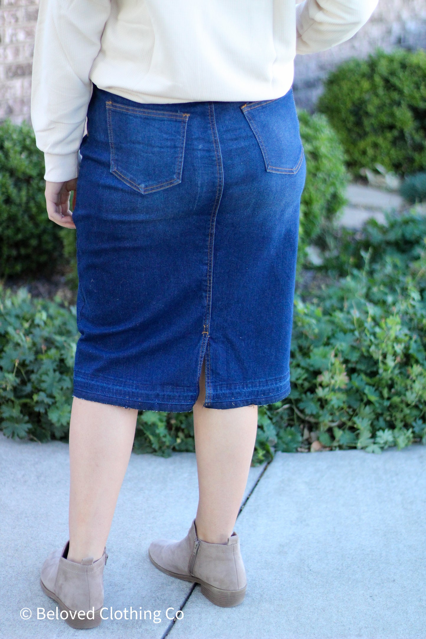 Denim Stretch Skirt