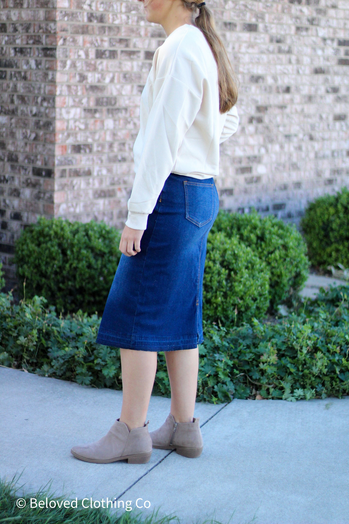 Denim Stretch Skirt